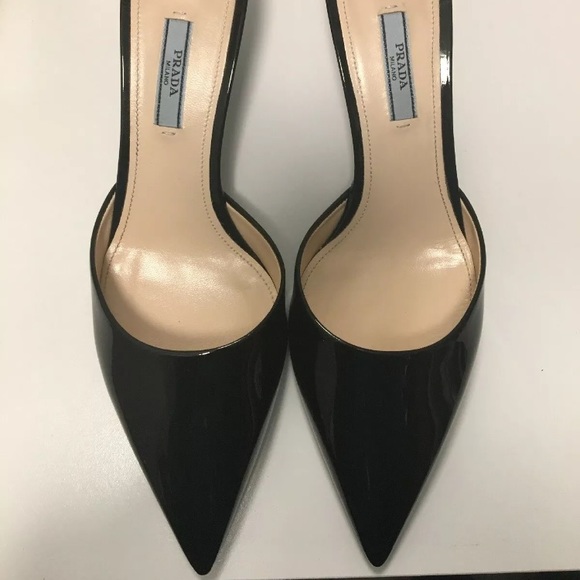 PRADA Patent Mules With Bow Sz 39 - Picture 3 of 7